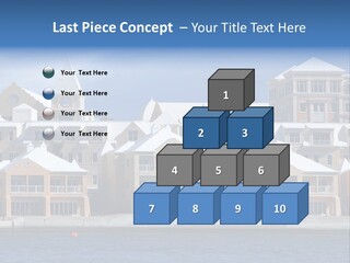 Bermudian Style Architecture In Condominiums Along The Waterfront In Hamilton. Bermuda. PowerPoint Template