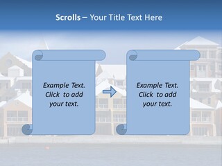 Bermudian Style Architecture In Condominiums Along The Waterfront In Hamilton. Bermuda. PowerPoint Template