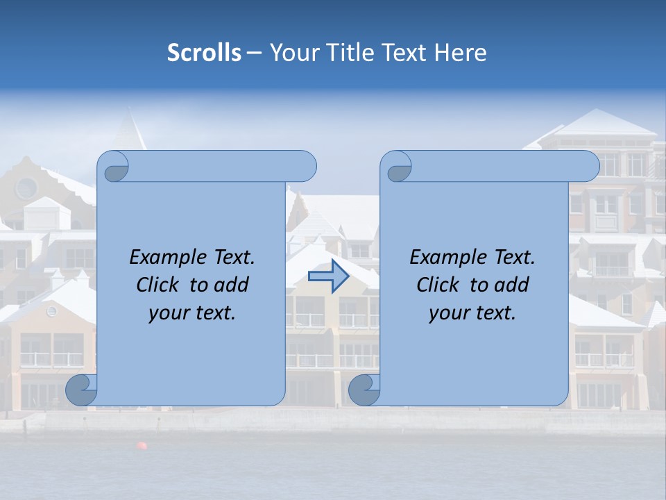 Bermudian Style Architecture In Condominiums Along The Waterfront In Hamilton. Bermuda. PowerPoint Template
