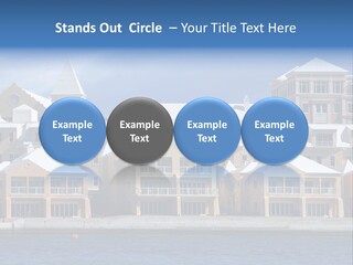 Bermudian Style Architecture In Condominiums Along The Waterfront In Hamilton. Bermuda. PowerPoint Template