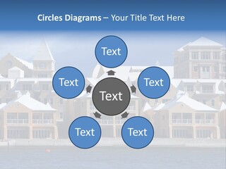 Bermudian Style Architecture In Condominiums Along The Waterfront In Hamilton. Bermuda. PowerPoint Template