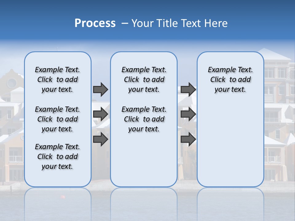 Bermudian Style Architecture In Condominiums Along The Waterfront In Hamilton. Bermuda. PowerPoint Template