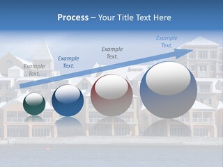 Bermudian Style Architecture In Condominiums Along The Waterfront In Hamilton. Bermuda. PowerPoint Template