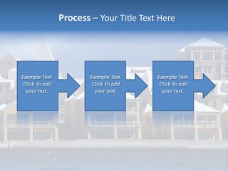 Bermudian Style Architecture In Condominiums Along The Waterfront In Hamilton. Bermuda. PowerPoint Template