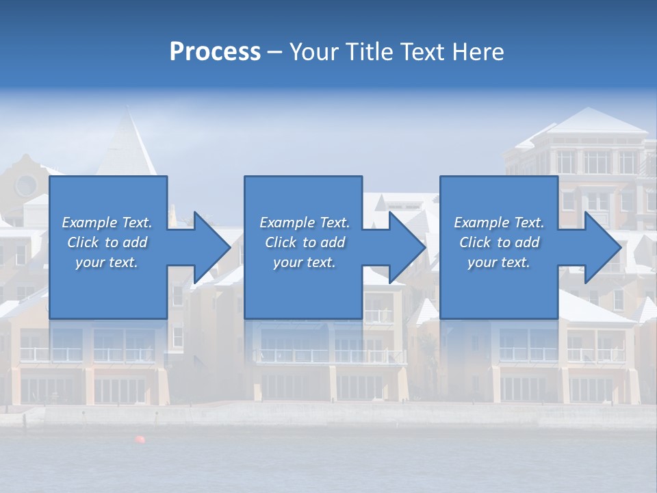 Bermudian Style Architecture In Condominiums Along The Waterfront In Hamilton. Bermuda. PowerPoint Template