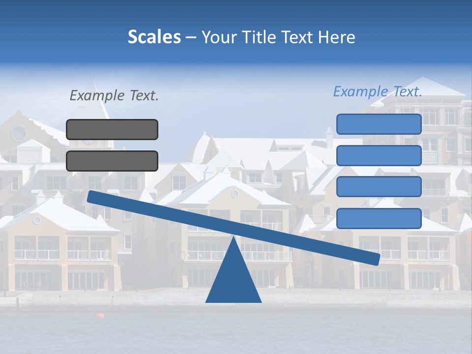 Bermudian Style Architecture In Condominiums Along The Waterfront In Hamilton. Bermuda. PowerPoint Template