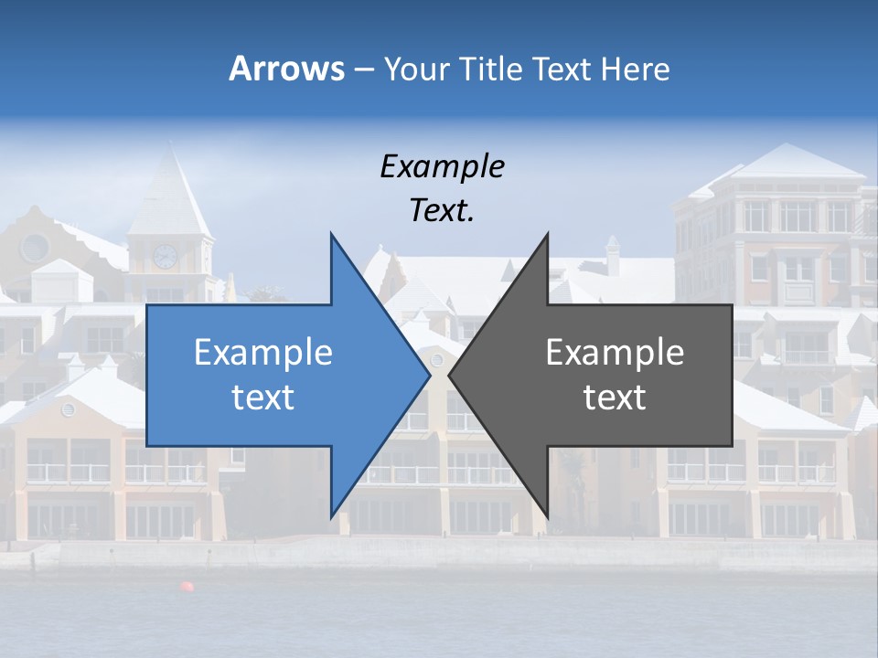 Bermudian Style Architecture In Condominiums Along The Waterfront In Hamilton. Bermuda. PowerPoint Template