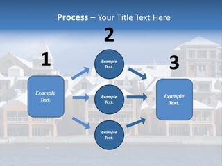 Bermudian Style Architecture In Condominiums Along The Waterfront In Hamilton. Bermuda. PowerPoint Template