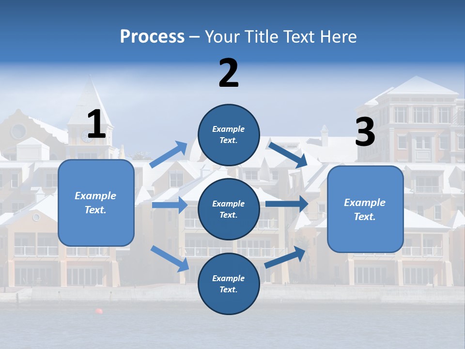 Bermudian Style Architecture In Condominiums Along The Waterfront In Hamilton. Bermuda. PowerPoint Template