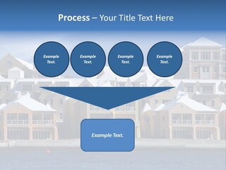 Bermudian Style Architecture In Condominiums Along The Waterfront In Hamilton. Bermuda. PowerPoint Template