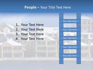 Bermudian Style Architecture In Condominiums Along The Waterfront In Hamilton. Bermuda. PowerPoint Template