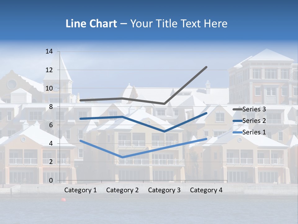 Bermudian Style Architecture In Condominiums Along The Waterfront In Hamilton. Bermuda. PowerPoint Template
