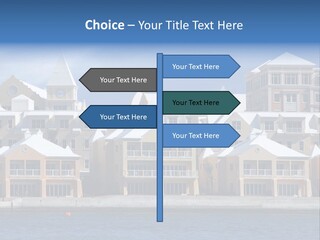 Bermudian Style Architecture In Condominiums Along The Waterfront In Hamilton. Bermuda. PowerPoint Template