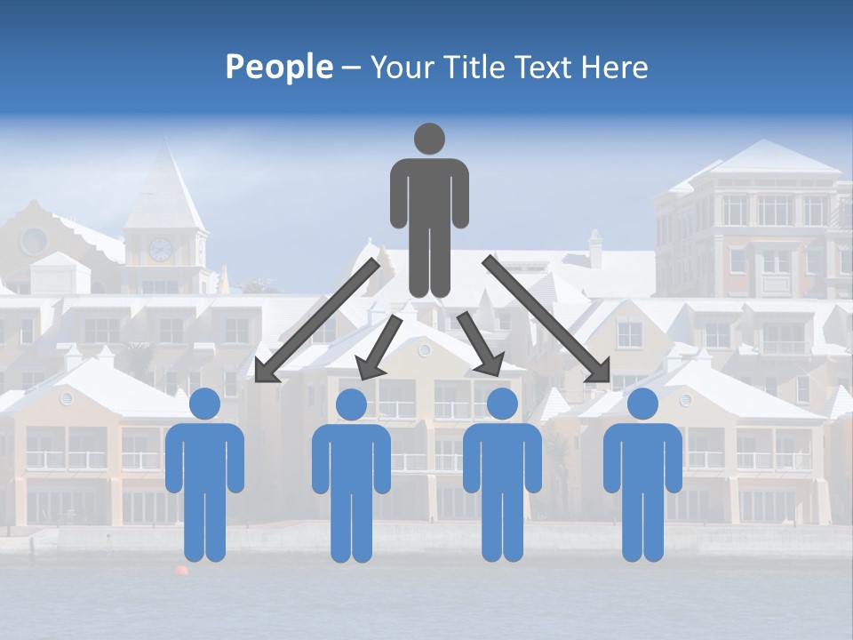 Bermudian Style Architecture In Condominiums Along The Waterfront In Hamilton. Bermuda. PowerPoint Template