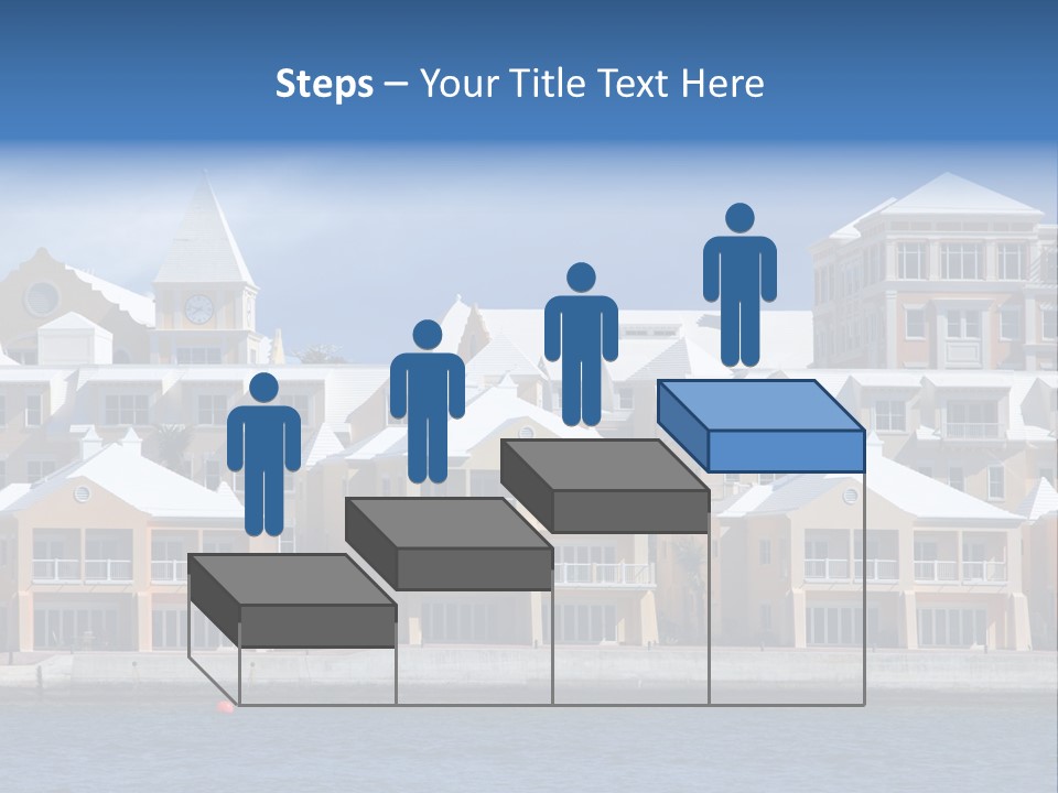 Bermudian Style Architecture In Condominiums Along The Waterfront In Hamilton. Bermuda. PowerPoint Template