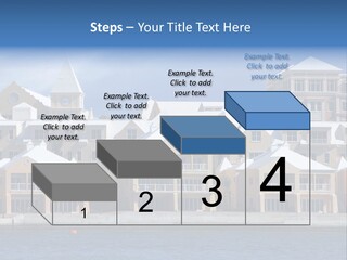 Bermudian Style Architecture In Condominiums Along The Waterfront In Hamilton. Bermuda. PowerPoint Template