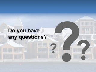 Bermudian Style Architecture In Condominiums Along The Waterfront In Hamilton. Bermuda. PowerPoint Template