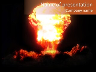 Nuclear Explosion PowerPoint Template