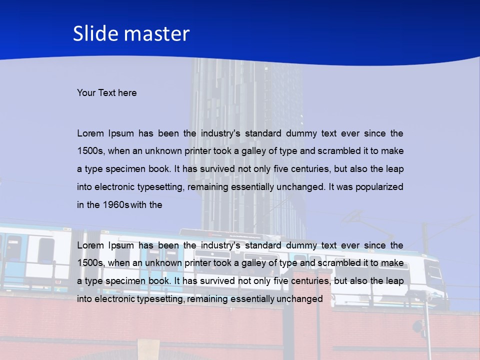 Tram In Manchester, Uk PowerPoint Template