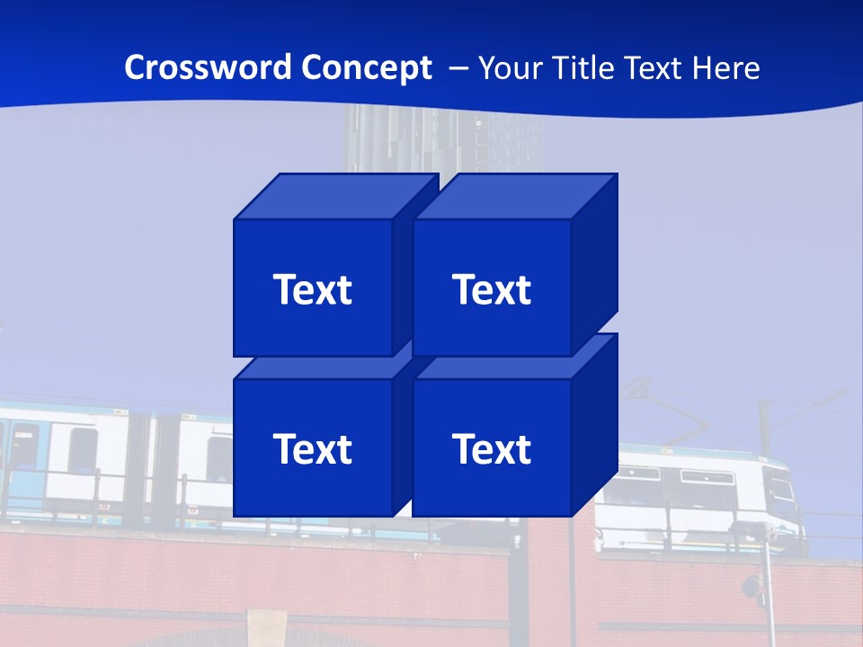 Tram In Manchester, Uk PowerPoint Template