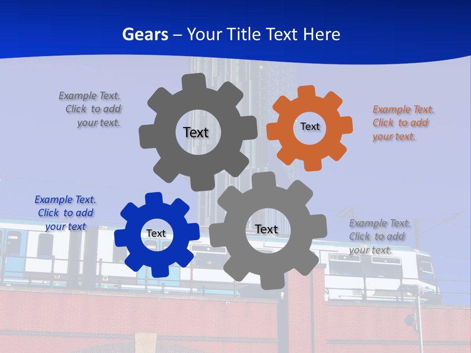 Tram In Manchester, Uk PowerPoint Template