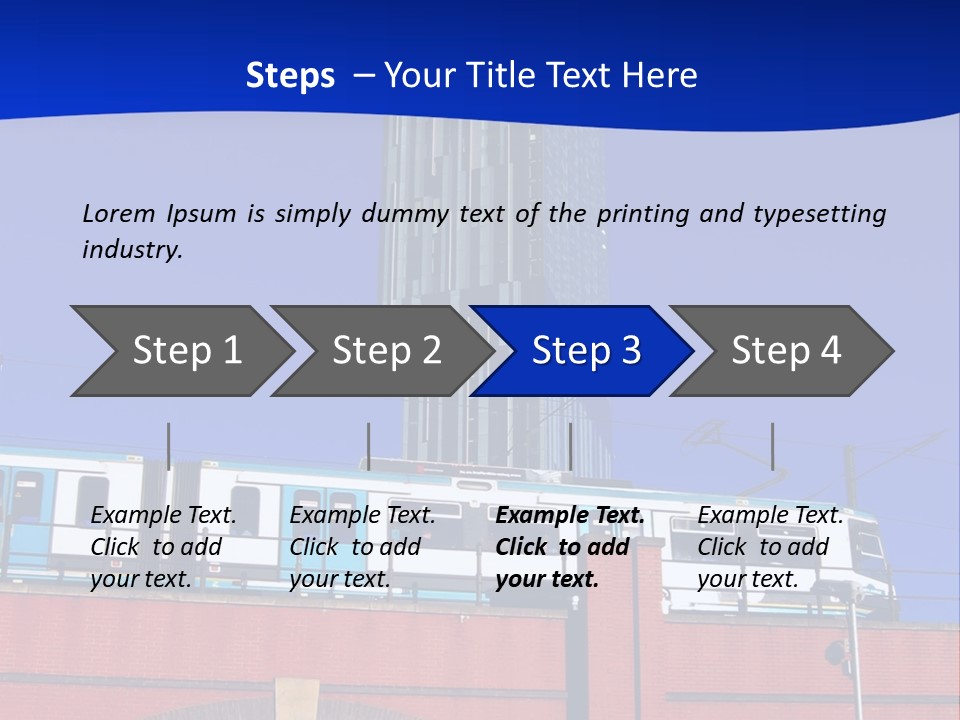 Tram In Manchester, Uk PowerPoint Template