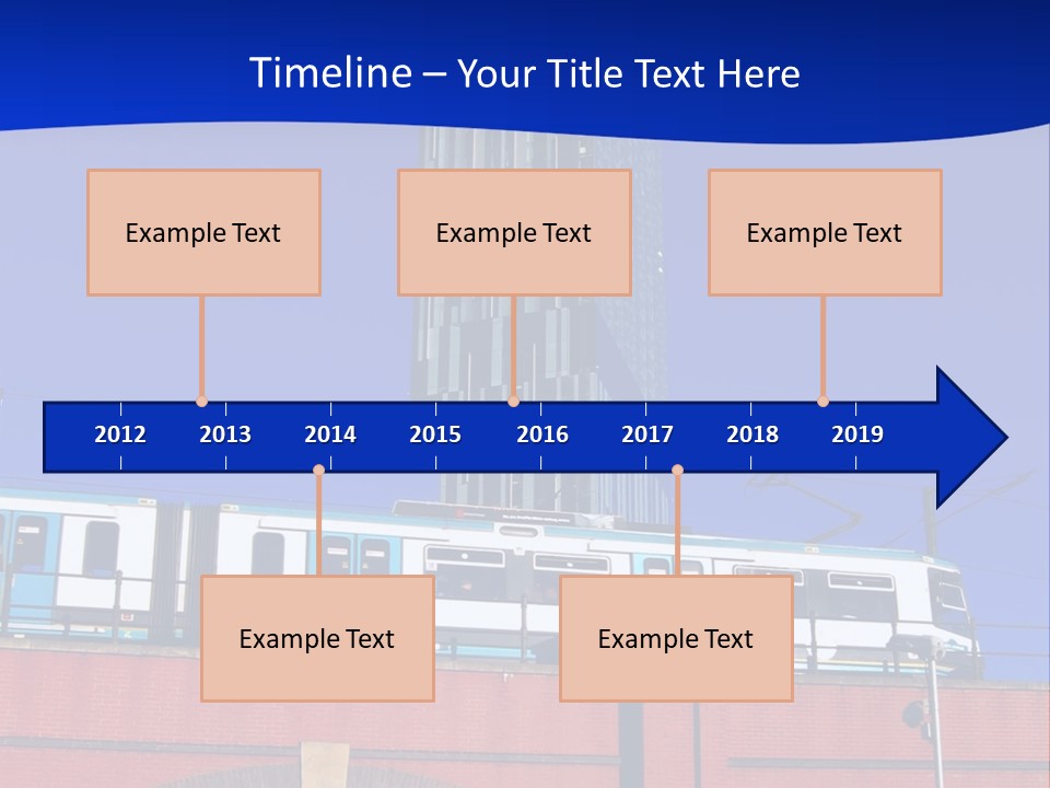 Tram In Manchester, Uk PowerPoint Template