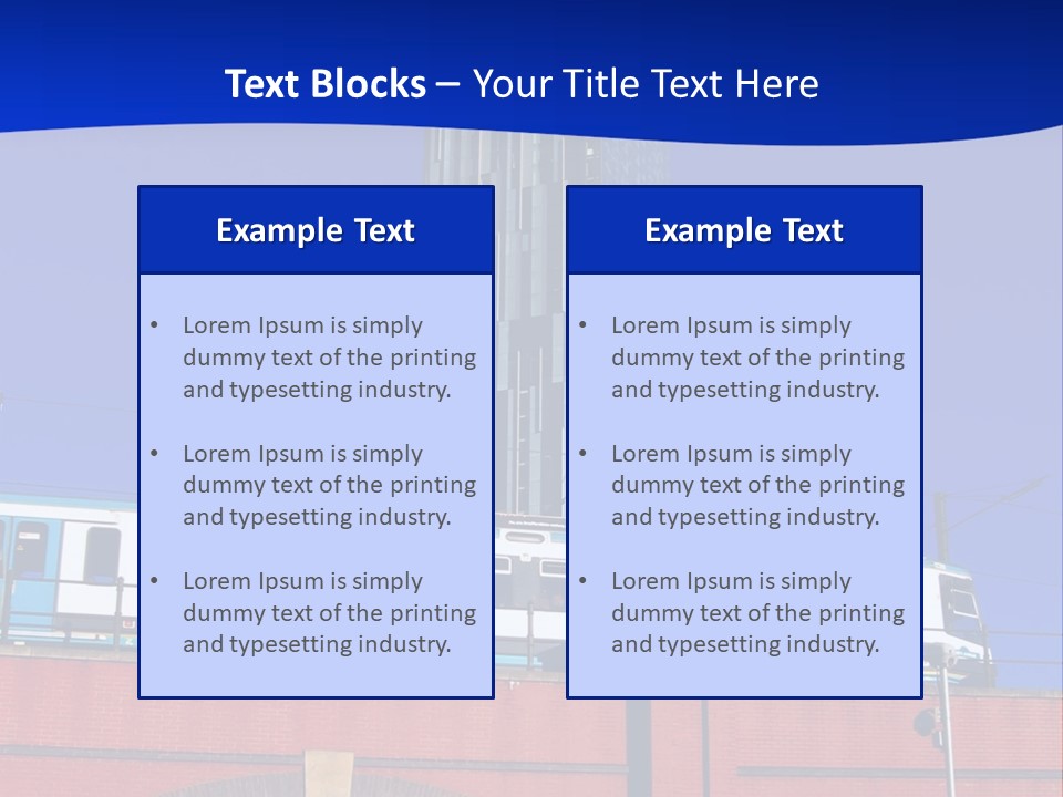 Tram In Manchester, Uk PowerPoint Template