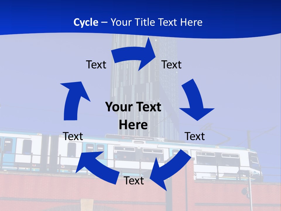 Tram In Manchester, Uk PowerPoint Template