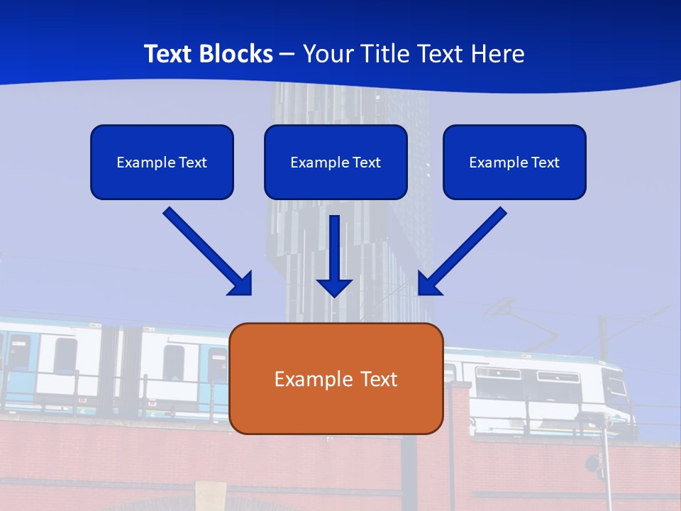 Tram In Manchester, Uk PowerPoint Template