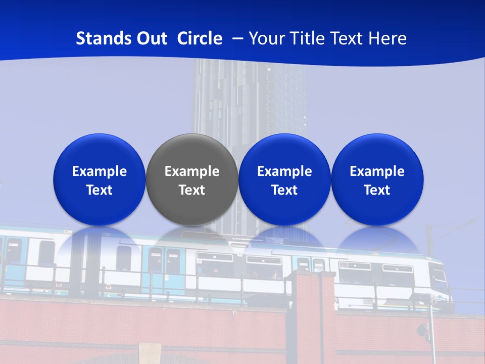 Tram In Manchester, Uk PowerPoint Template