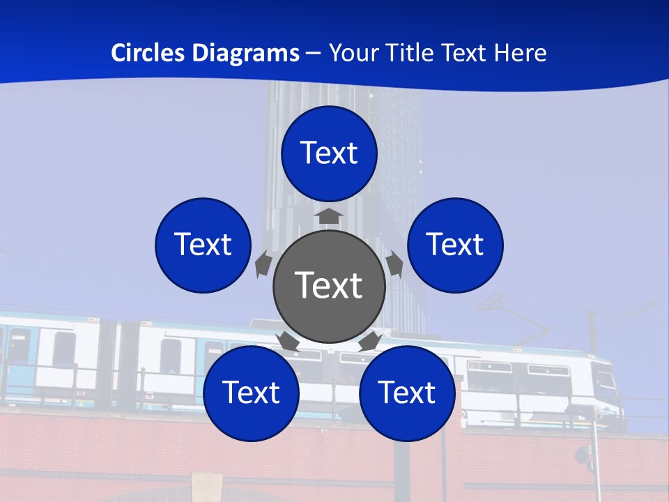 Tram In Manchester, Uk PowerPoint Template