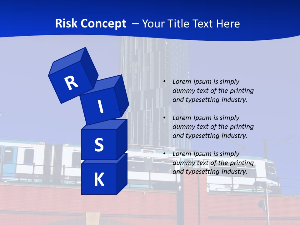 Tram In Manchester, Uk PowerPoint Template