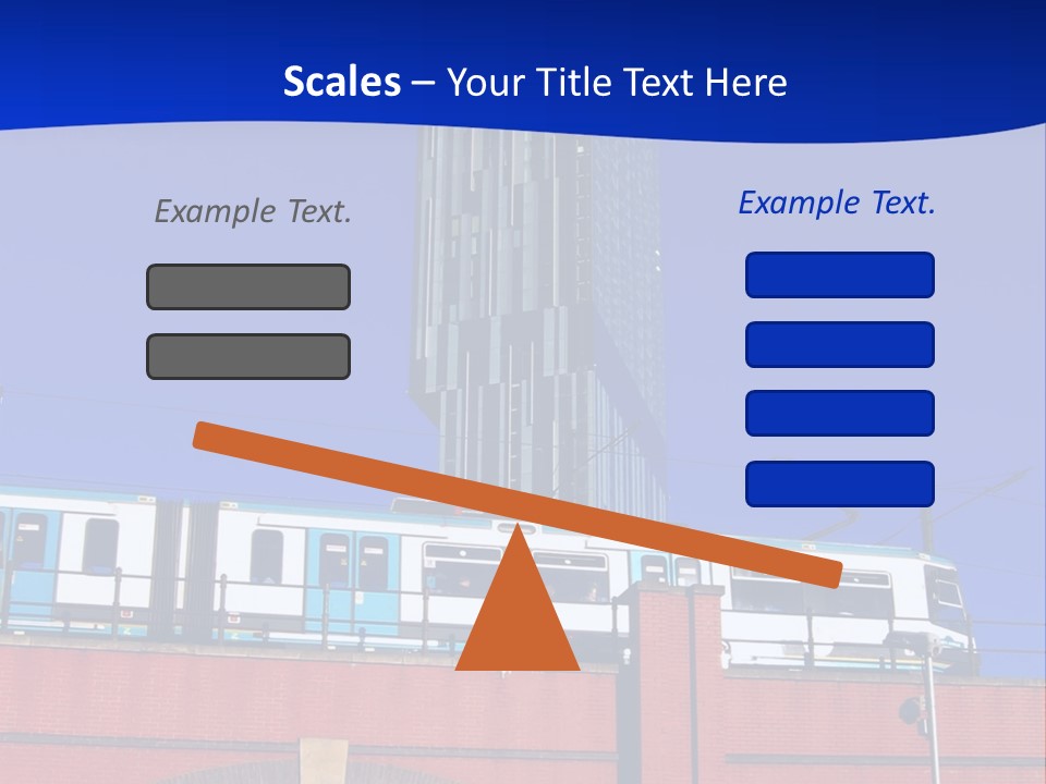 Tram In Manchester, Uk PowerPoint Template