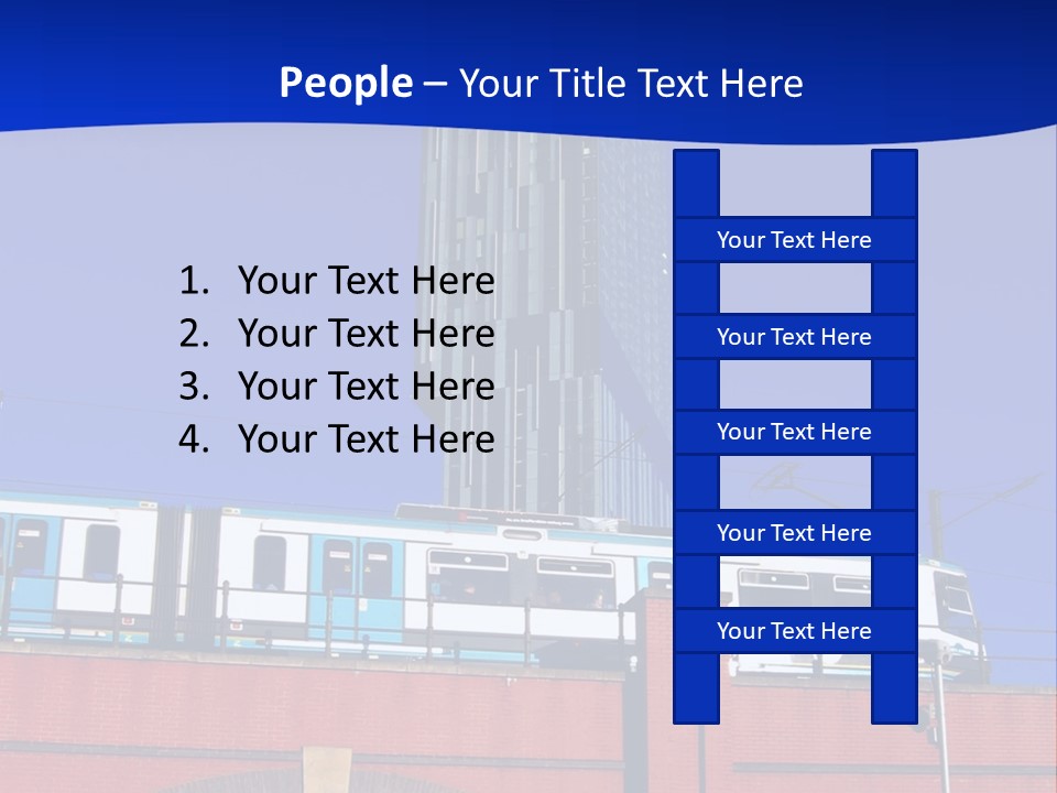 Tram In Manchester, Uk PowerPoint Template