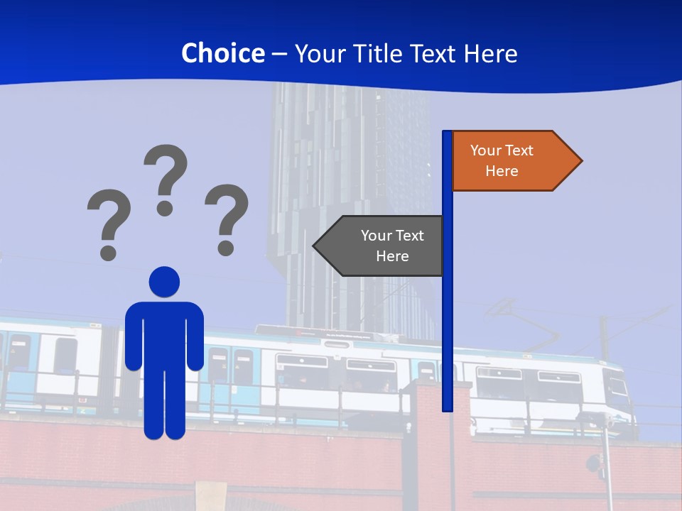 Tram In Manchester, Uk PowerPoint Template