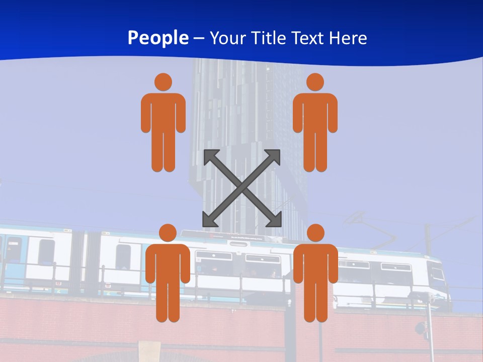 Tram In Manchester, Uk PowerPoint Template