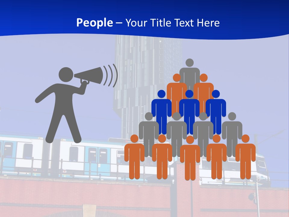 Tram In Manchester, Uk PowerPoint Template