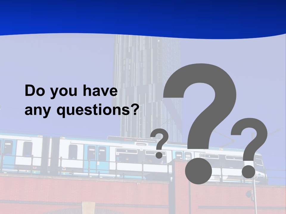 Tram In Manchester, Uk PowerPoint Template