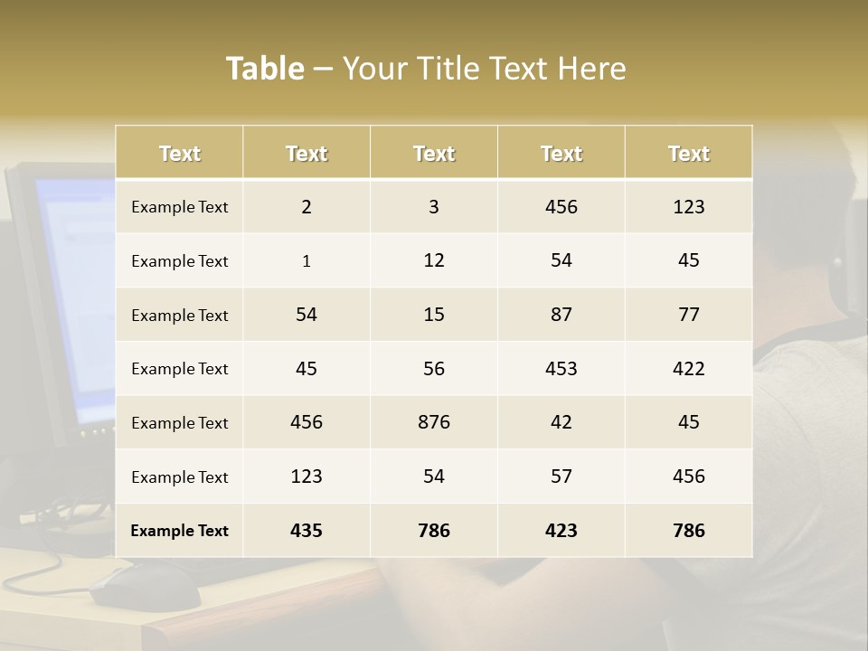 College Student Using Computer Lab. PowerPoint Template