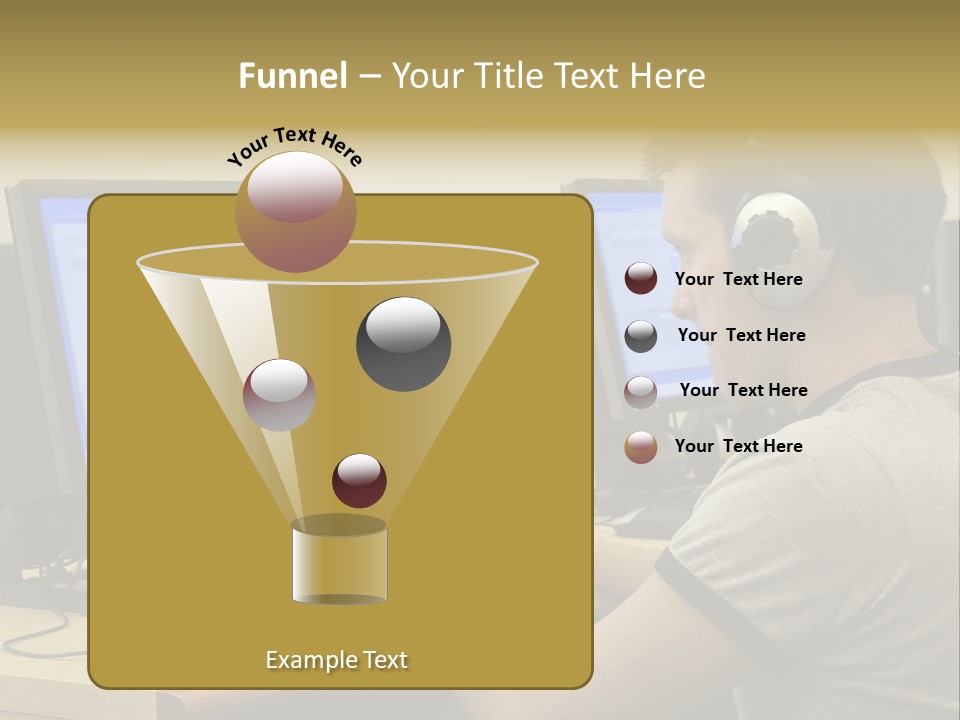 College Student Using Computer Lab. PowerPoint Template