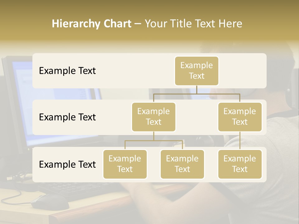 College Student Using Computer Lab. PowerPoint Template