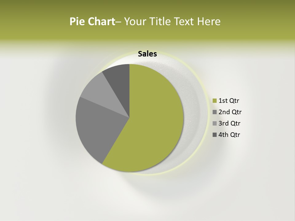 A Power Button With A Green Glow On It PowerPoint Template
