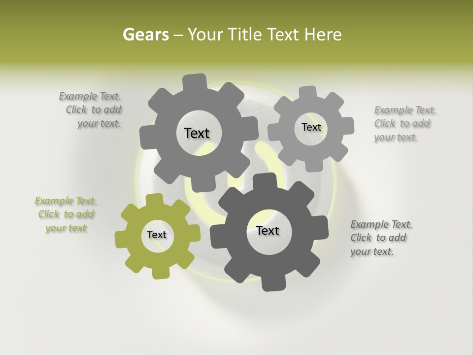 A Power Button With A Green Glow On It PowerPoint Template