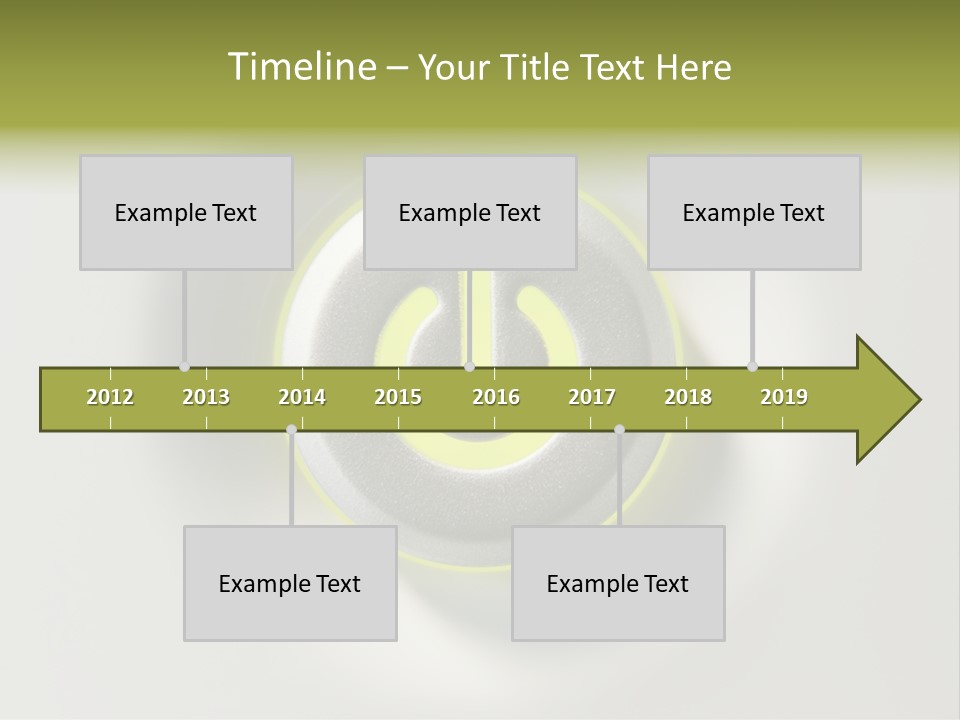 A Power Button With A Green Glow On It PowerPoint Template