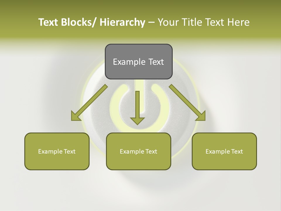 A Power Button With A Green Glow On It PowerPoint Template