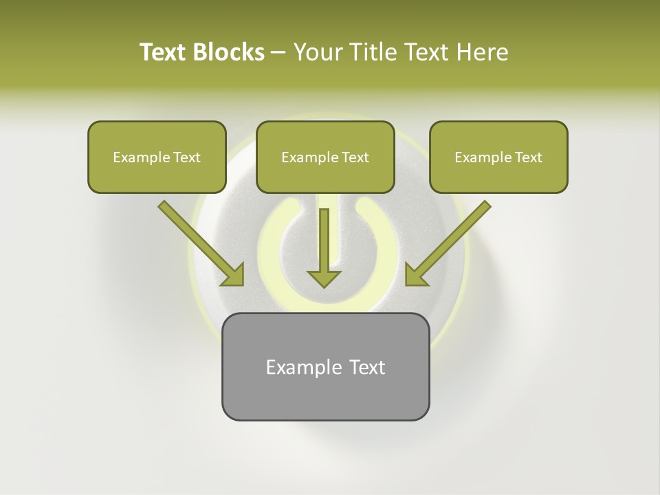 A Power Button With A Green Glow On It PowerPoint Template