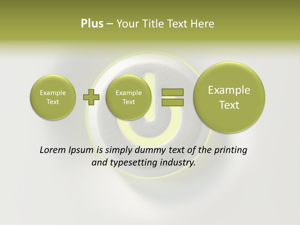 A Power Button With A Green Glow On It PowerPoint Template