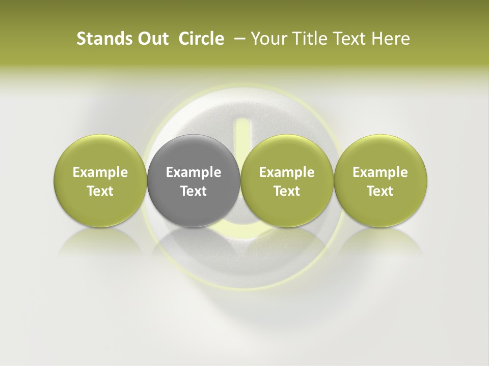 A Power Button With A Green Glow On It PowerPoint Template