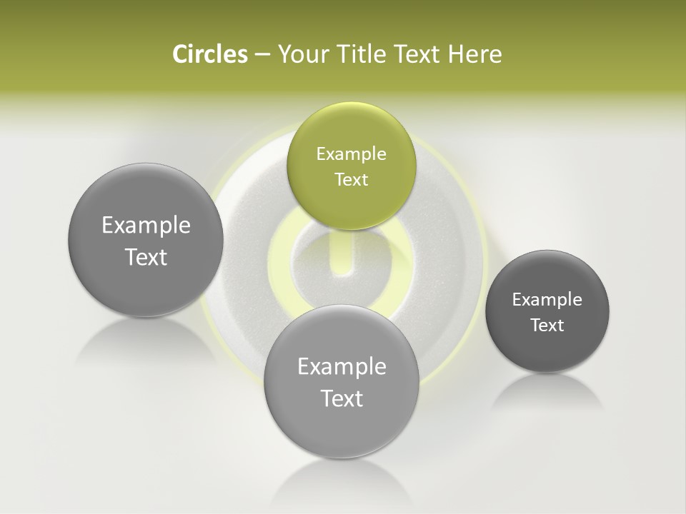 A Power Button With A Green Glow On It PowerPoint Template